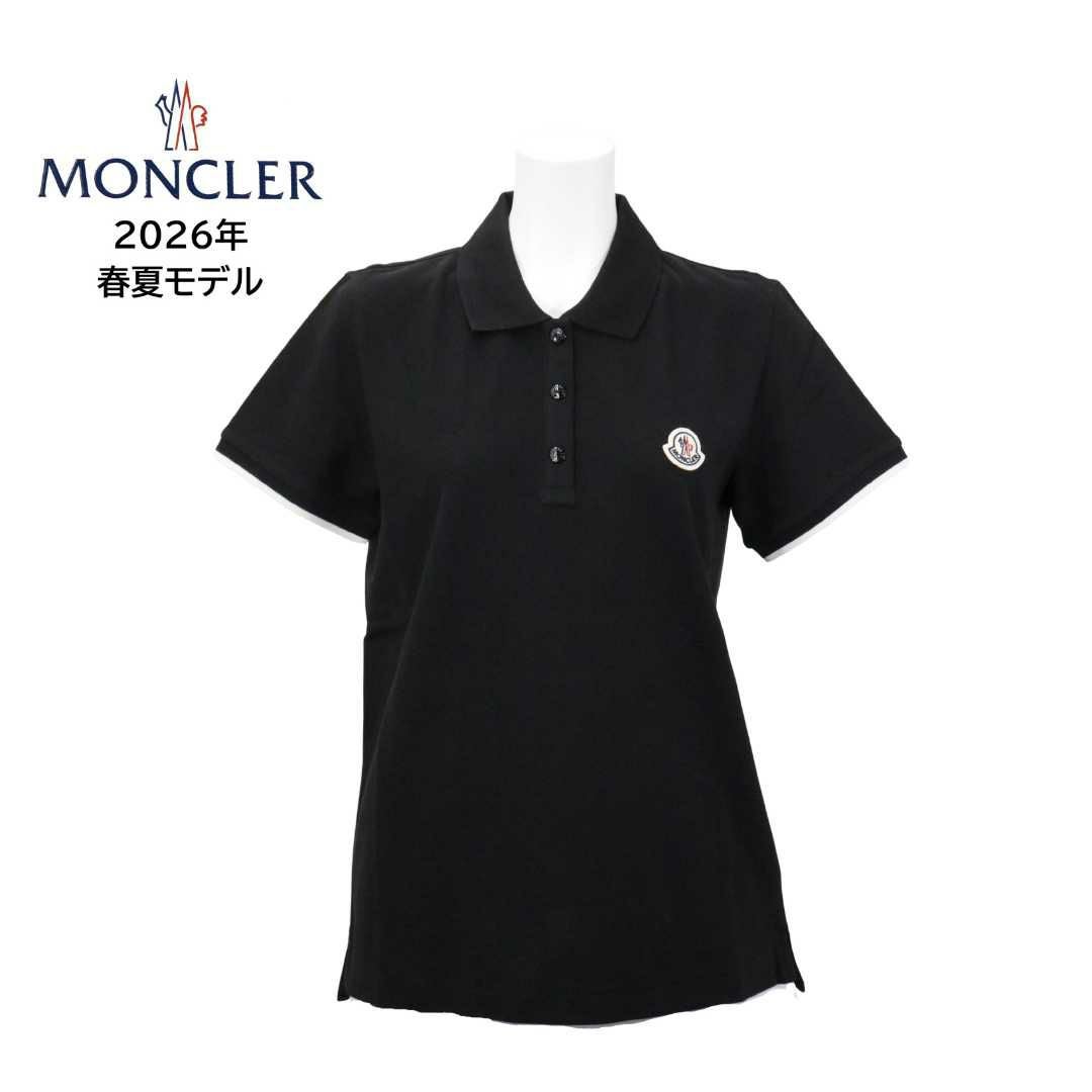 【美品】入手困難モンクレール　ポロシャツ黒　M 送料無料】MONCLER レディース ポロシャツ 8A00004 84720 半袖