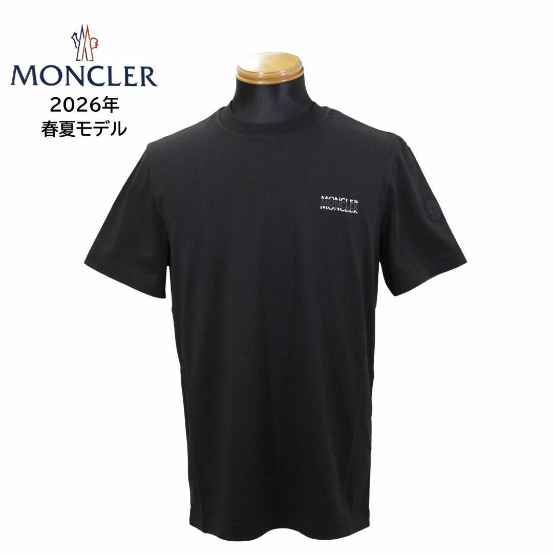 送料無料】MONCLER メンズ Tシャツ 8C00007 89AYW ブラック 半袖