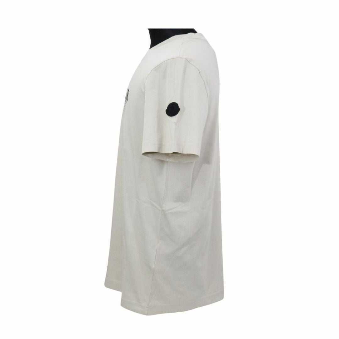 【新品未使用】MONCLER☆メッシュスリーブカットソー☆Sサイズ☆ホワイト 送料無料】MONCLER メンズ カットソー Tシャツ 8C00022 89AYW BEIGE