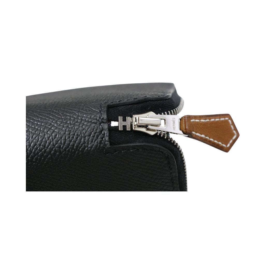 送料無料】HERMES アザップ シルクイン コンパクト ブラック（NOIR